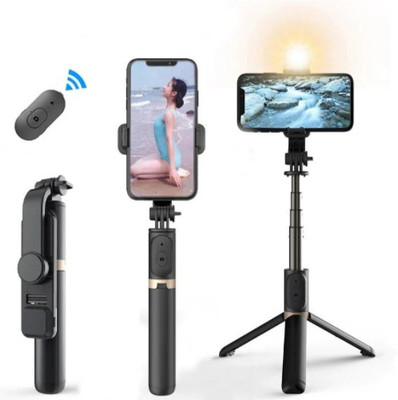 Clairbell TEK_675D_R1S Selfie stick tripod|| with wireless bluetooth remote Tripod(Black, Supports Up to 1500 g)