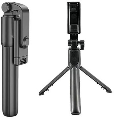 hybite 3 in 1 Portable Selfie Stick with Bluetooth Remote, Mobile Stand Tripod(Black, Supports Up to 450 g)