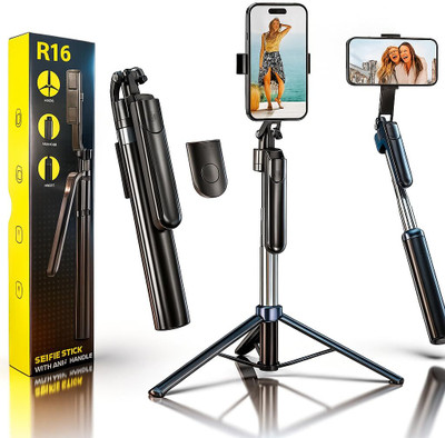 Portrait R16 BLUETOOTH WIRELESS TRIPOD Tripod(Black, Supports Up to 1700 g)