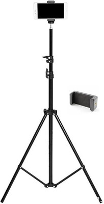 RECTITUDE 2.1M Tripod Camera Stand Light Stand for Studio Videography Tripod(Black, Supports Up to 1500 g)
