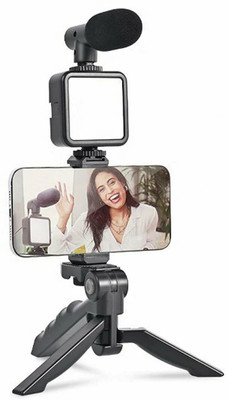 M Point Vlogging Kit for Video Making with Mic Mini Tripod Stand Tripod(Multicolor, Supports Up to 2000 g)