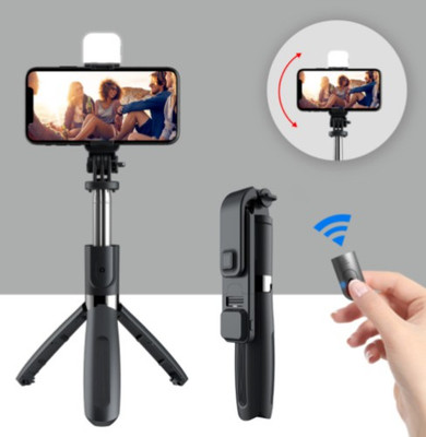 Clairbell TKH_414D_R1S Selfie stick tripod|| with wireless bluetooth remote Tripod(Black, Supports Up to 1500 g)