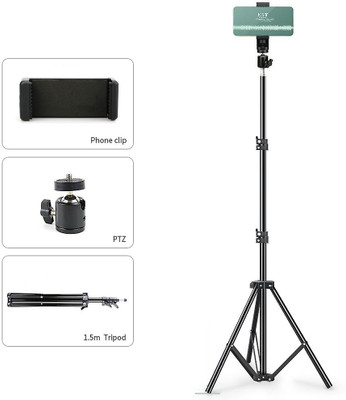 Speeqo Heavy 6 Feet Portable Adjustable Tripod Stand, Rotating Ball Head Mobile Monopod Tripod, Tripod Bracket, Tripod Ball Head, Monopod, Tripod Kit(Black, Supports Up to 4000 g) Speeqo Heavy 6 Feet Portable Adjustable Tripod Stand, Rotating Ball Head Mobile Monopod Tripod, Tripod Bracket, Tripod Ball Head, Monopod, Tripod Kit(Black, Supports Up to 4000 g)