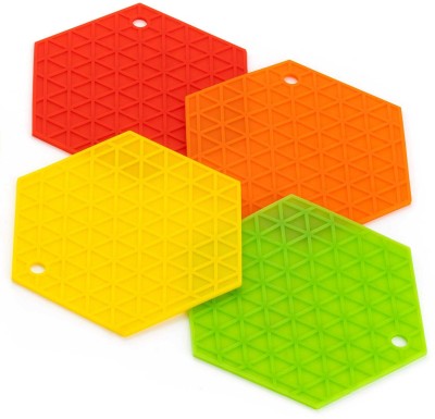 Jensi Enterprise hot mat hexa mat Trivet(Pack of 4)