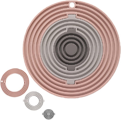 Besillia TRIVET3IN1_PINK_1 Round Trivet(Pack of 1)