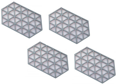 pepplo PVC Coaster large Heavy-B1-Triangle-Grey_4,Pack of 4 Silicone Trivet(Pack of 4)