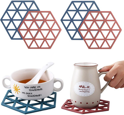 Flamoxo Silicone Table Mat Heat Resistant Mats for Dining Table Trivet Mats N/A Trivet(Pack of 2)
