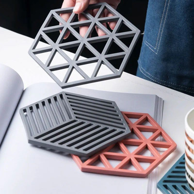 Arxon Trivet Mats,4 Pack Silicone Table Mats Heat Resistant Hot Pans Non-Slip Pot MAT Trivet(Pack of 4)