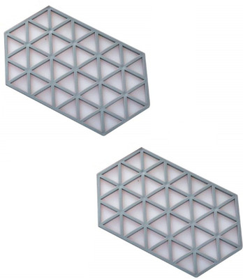 pepplo PVC Coaster large Heavy-B1-Triangle-Grey_2,Pack of 2 Silicone Trivet(Pack of 2)