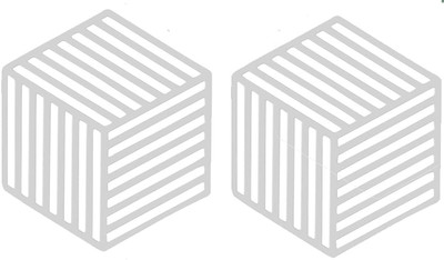 pepplo PVC Coaster Halka-A-Line-White-2,Pack of 2 Silicone Trivet(Pack of 2)