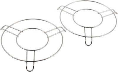 Dynore Stainless Steel Trivet |Round Steamer Rack for Kitchen Set of 2 Matt Trivet(Pack of 2)