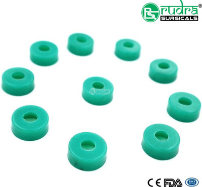 RUDRA SURGICALS WITH DEVICE Laparoscopic Trocar Washer 10mm Silicon Green 10pc Trocar(10 mm)