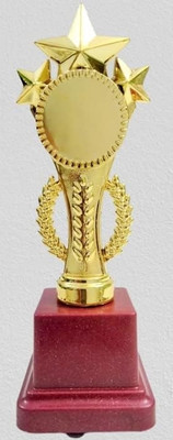 Afiya International Metallic Fiber 3 Star Golden Winning Trophy/Award for Winners Trophy (9.5 INCH) Trophy(9.5 INCH)
