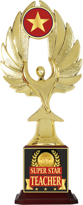 AARK INDIA Gift for superstar Teacher birthday:annual function:sports:teachersday(PC002636) Trophy(11 inch)