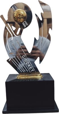 EP International Stainless Steel Cricket Premium Trophy Trophy(15.5 Inch)