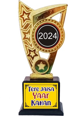 Gifts Bucket Friendship Day Gifts Tere Jaisa Yaar Kahan Trophy Award For Best Friend Trophy(6.5 x 2.7 x 2 inches)