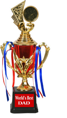 Jayshri handicrafts Father day gifts World's Best Dad Trophy/best dad trophy/ trophy for dad Trophy Trophy(14 Inch)