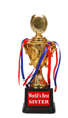 Jayshri handicrafts World's Best Sister Trophy I Rakshya Bandhan Gifti I Birthday Gift Trophy(9.8-Inch)