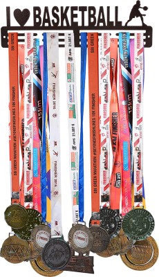 SEHAZ ARTWORKS I Love Basketball Brown Medal Hanger | Medal Holder Medal(Medium)