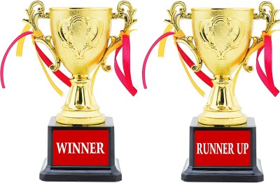 Jayshri handicrafts Winner & Runner Up Trophy/Award Sport Tournament Competition Kids Parties Trophy(6.5-Inch)
