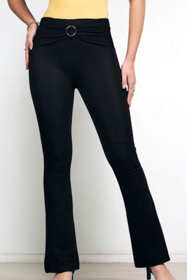 Dressberry Regular Fit Women Black Trousers