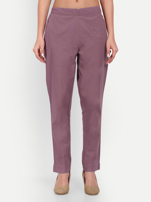 githaan Regular Fit Women Pink Trousers