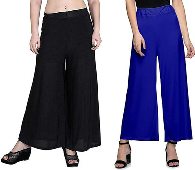 GulGuli Relaxed Women Black, Blue Trousers