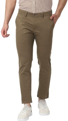 BASICS Slim Fit Men Brown Trousers