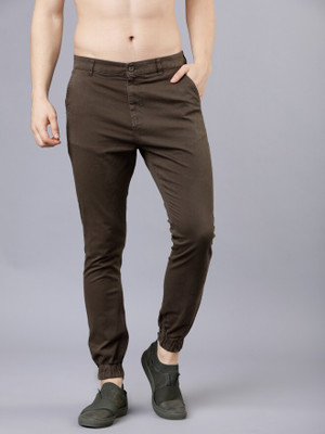 HIGHLANDER Slim Fit Men Green Trousers
