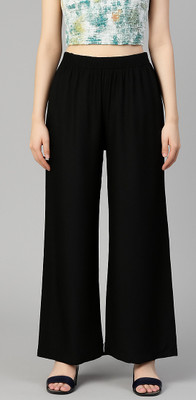 Krishank Straight Fit Women Black Trousers
