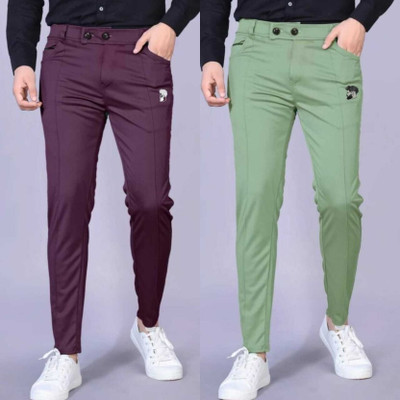 JSGARMENT Regular Fit Men Green Trousers