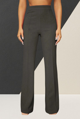 SKD TRENDZ Comfort Fit, Regular Fit Women Grey Trousers