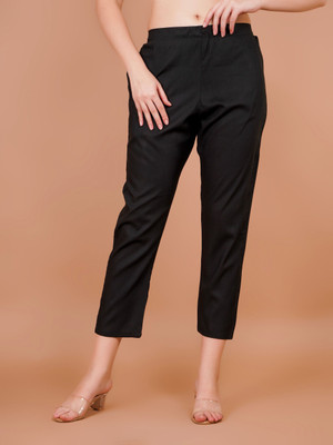 Sufiana Regular Fit Women Black Trousers