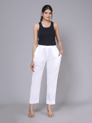 Vatatmaj Creations Regular Fit Women White Trousers