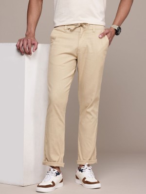 WROGN Regular Fit Men Beige Trousers