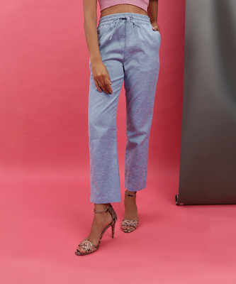 Freehand by The Indian Garage Co. Regular Fit Women Blue Trousers