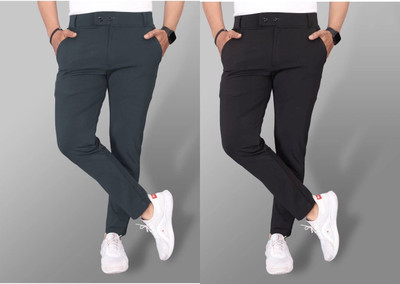 ynam Slim Fit Men Multicolor Trousers