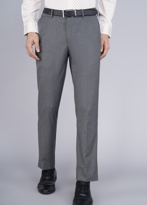LOUIS PHILIPPE Slim Fit Men Grey Trousers