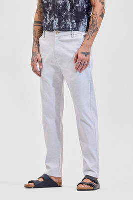 Snitch Slim Fit Men Grey Trousers