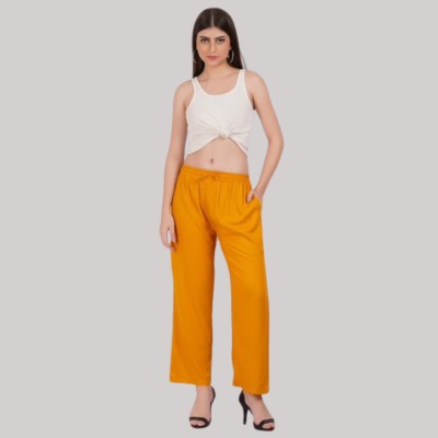 Bhumika Fashions Comfort Fit, Flared, Regular Fit, Skinny Fit, Relaxed Women Gold Trousers