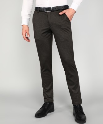 VAN HEUSEN Skinny Fit Men Khaki Trousers