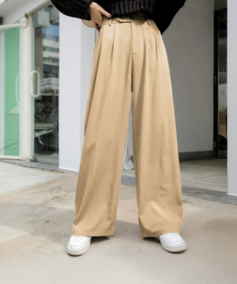 KOTTY Regular Fit Women Beige Trousers