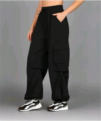 farukhi creation Relaxed Women Black Trousers