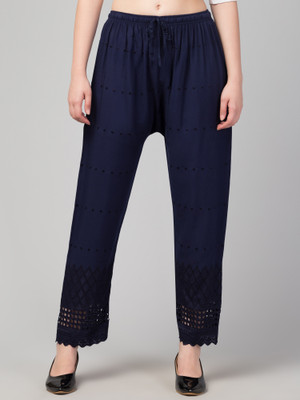 HouseOfCommon Regular Fit Women Dark Blue Trousers