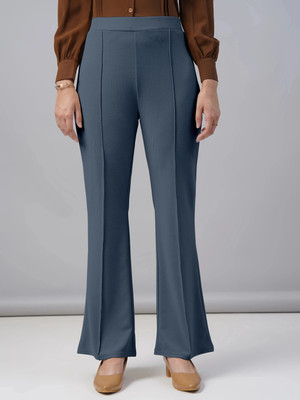 FUBACK Regular Fit Women Grey Trousers