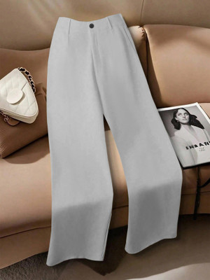 Toochki Regular Fit Women Grey Trousers