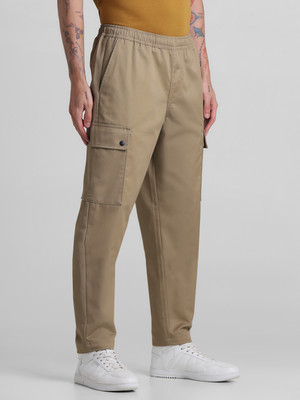 JACK & JONES Regular Fit Men Brown Trousers