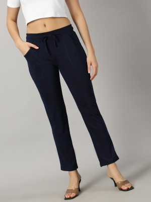 AUSK Relaxed Women Blue Trousers