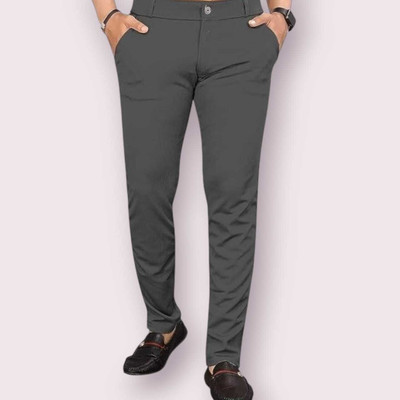 Raienterprises Slim Fit Men Grey Trousers