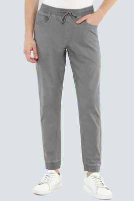 Louis Philippe Jeans Regular Fit Men Grey Trousers
